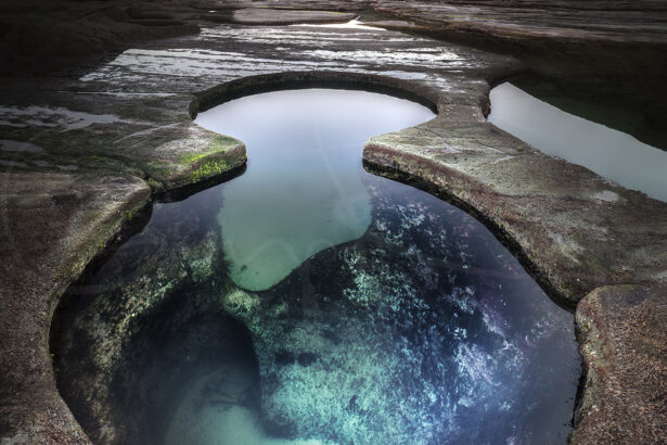 Figure Eight Pools at sunset in Royal National Park, Sydney, Australia, captured as fine art coastal landscape photography.