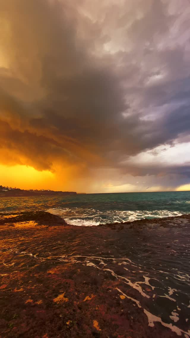 One of the craziest storm sunsets I’ve ever captured 🔥