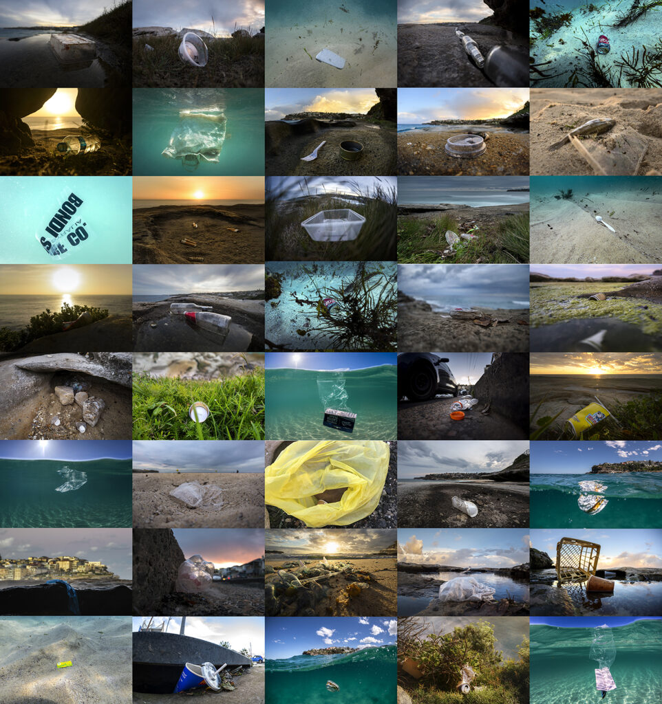 Our Ocean - Our Responsibility - Visual message about the impact of plastic pollution and the importance of ocean protection.