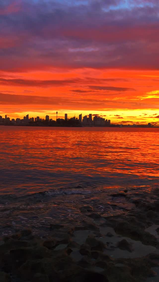 When the harbour turns to gold and the city glows in the distance. Sunset at Milk Beach is hard to beat 🔥