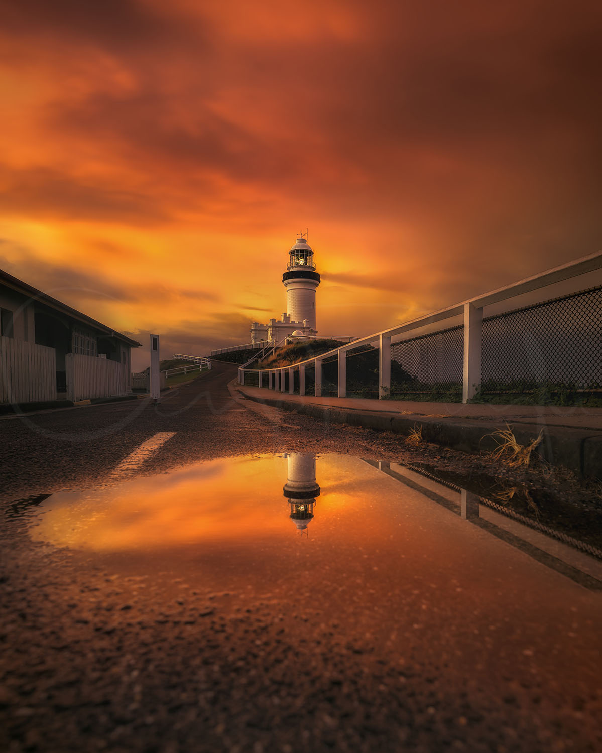 Silent Hill – An unforgettable sunset at Cape Byron Lighthouse, captured during a rare storm in Byron Bay