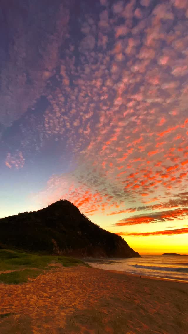 If the day starts like this, it’s already a good one. Sunrise colours over Zenith Beach, Port Stephens. 🌅
