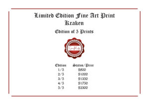 Limited Edition Ocean Art - Kraken