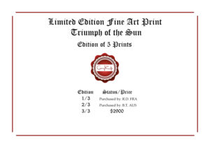 Limited Edition Ocean Art - Triumph of the Sun