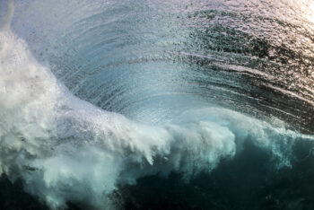 Mounted fine art print of a powerful ocean wave forming a vortex, captured in Sydney, Australia.