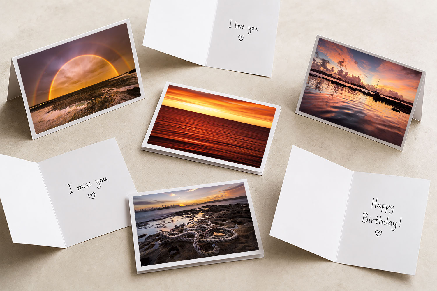 Sydney Coastal Collection fine art greeting cards featuring original Sydney coastal photography, handmade in Australia.