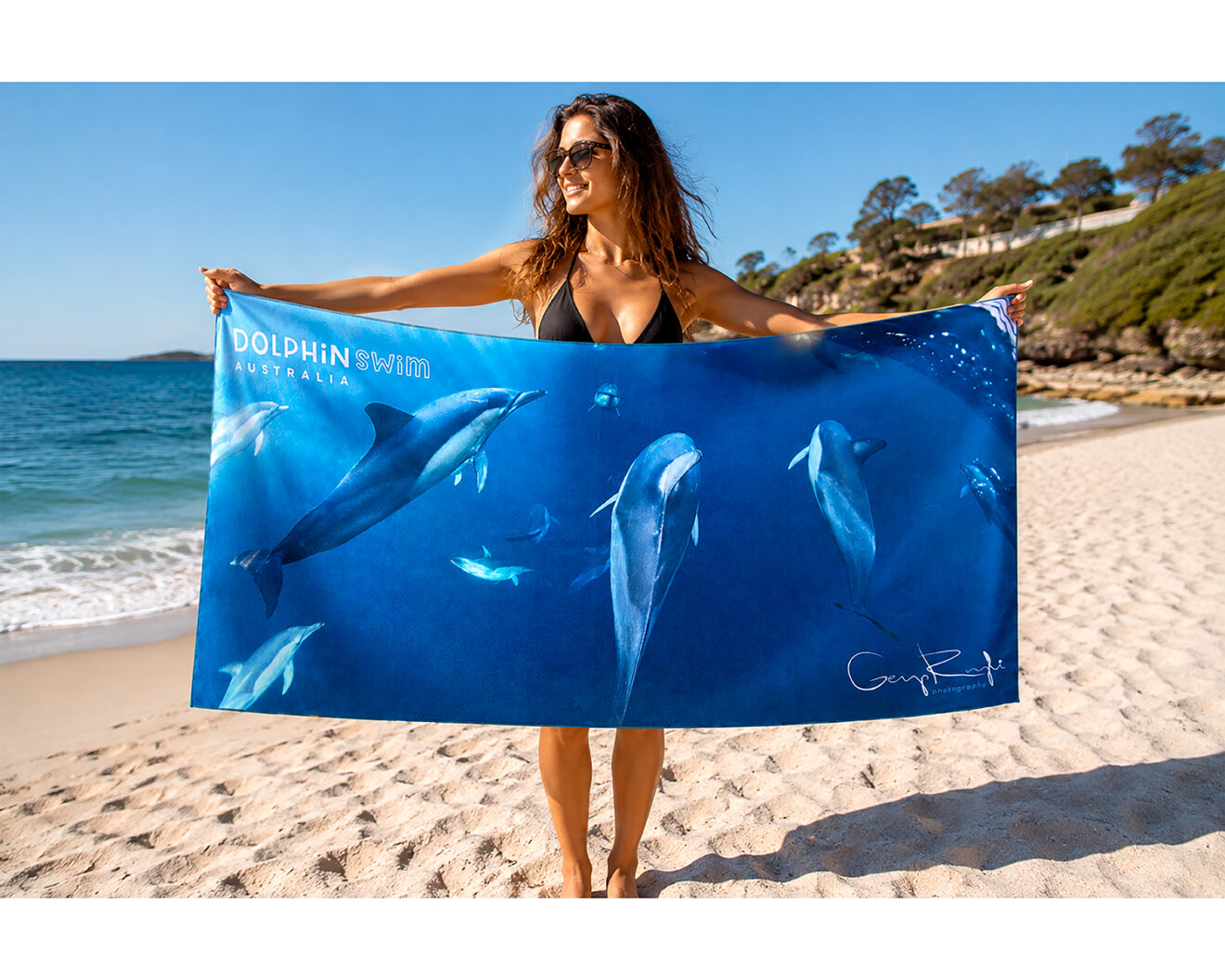 Premium sand-free beach towel featuring original fine art ocean photography.